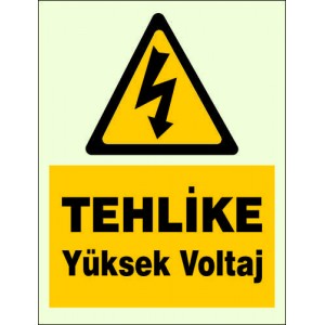 9101 DİKKAT YÜKSEK VOLTAJ - Danger High voltage